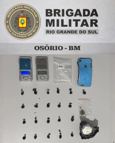 BM PRENDE HOMEM POR TRÁFICO DE ENTORPECENTES EM OSÓRIO