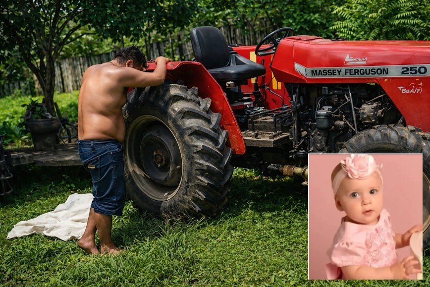 TRISTEZA: BEB&Ecirc; MORRE DURANTE MANOBRA COM TRATOR NO RS