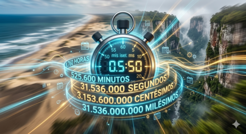 O TEMPO NÃO PARA! Você sabe quantas frações de segundo tem um ano? ⏳