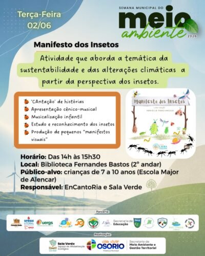 SEMANA DE MEIO AMBIENTE DE OSÓRIO VAI OFERECER PALESTRAS, OFICINAS E ATIVIDADES ESPECIAIS 23 707014339 1432717878896775 8173236277471333279 n