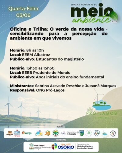 SEMANA DE MEIO AMBIENTE DE OSÓRIO VAI OFERECER PALESTRAS, OFICINAS E ATIVIDADES ESPECIAIS 36 707678820 1432717812230115 7429335180313249788 n