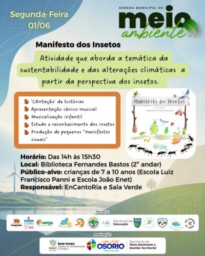 SEMANA DE MEIO AMBIENTE DE OSÓRIO VAI OFERECER PALESTRAS, OFICINAS E ATIVIDADES ESPECIAIS 22 708536730 1432717892230107 1191624270579971928 n