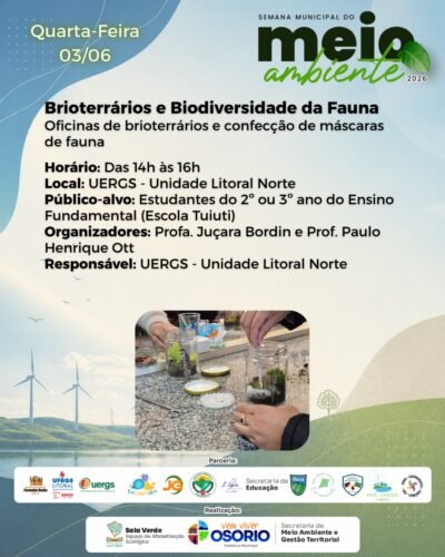 SEMANA DE MEIO AMBIENTE DE OSÓRIO VAI OFERECER PALESTRAS, OFICINAS E ATIVIDADES ESPECIAIS 28 708892718 1432717575563472 5077309554796924961 n