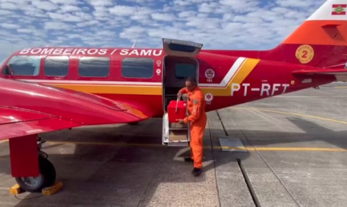 Missão aérea leva coração de Criciúma a Blumenau e salva mulher de 57 anos