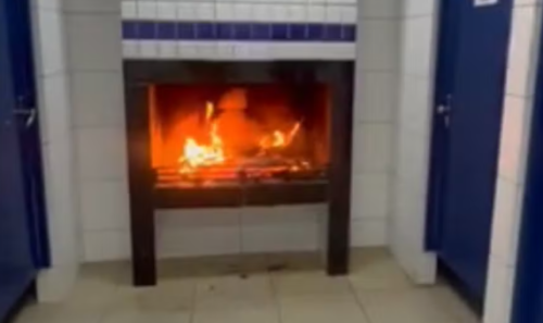 Posto de Gasolina instala Lareira em Banheiro para Aquecer Motoristas no Inverno Gaúcho