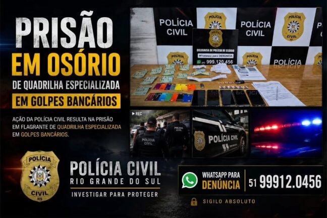 POLÍCIA CIVIL PRENDE INTEGRANTES DE QUADRILHA ESPECIALIZADA EM FRAUDES BANCÁRIAS EM OSÓRIO 3 722768097 26859518940386479 5821064883915577109 n