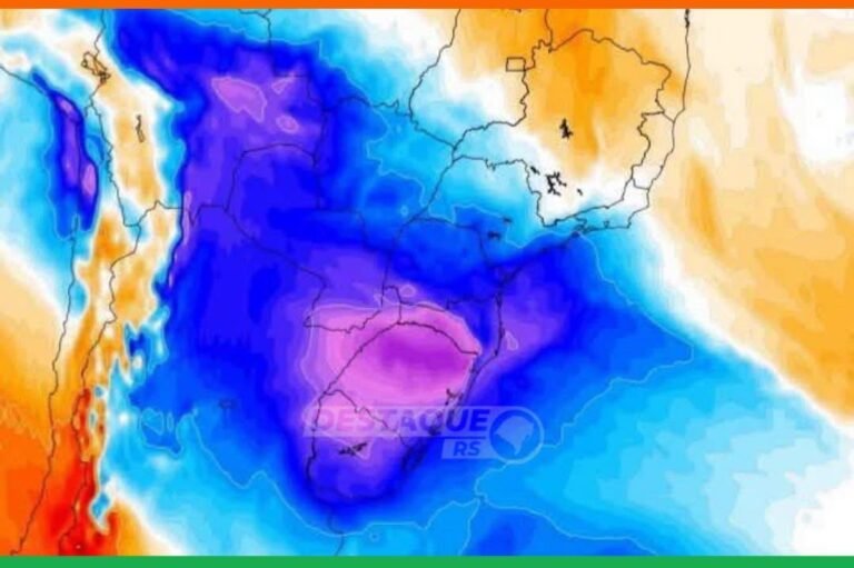 Uma intensa massa de ar polar deve provocar a maior onda de frio registrada em 2026 até agora no Sul do Brasil.
