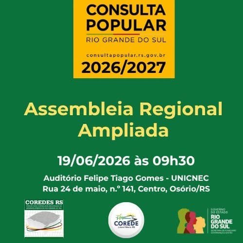 A comunidade do Litoral Norte está convidada a participar da Assembleia Regional Ampliada da Consulta Popular 2026/2027.