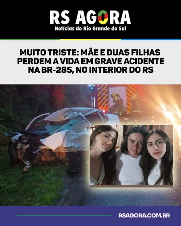 Na manhã desta segunda-feira (22), por volta das 6h45, uma colisão frontal no km 365 da BR-285, no município de Colorado, resultou na morte de três mulheres.
