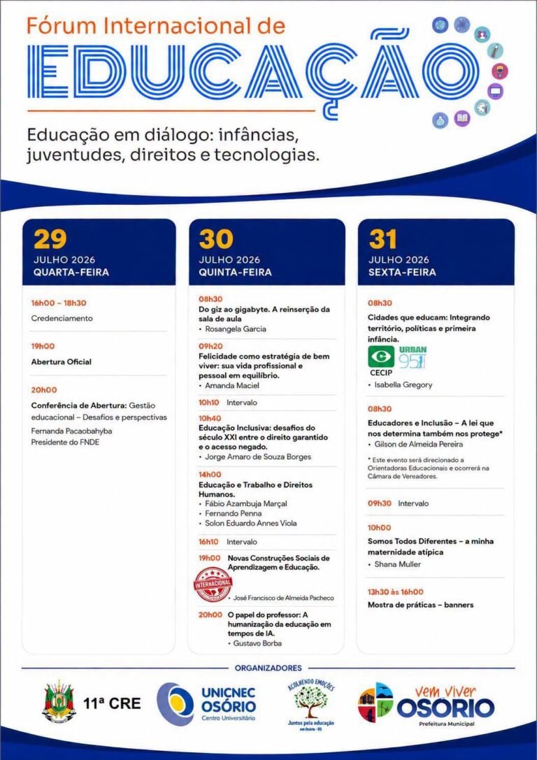 Após nove anos, o Fórum Internacional de Educação está de volta, reafirmando seu papel como um dos mais importantes espaços de debate sobre os desafios e as perspectivas da educação na região.