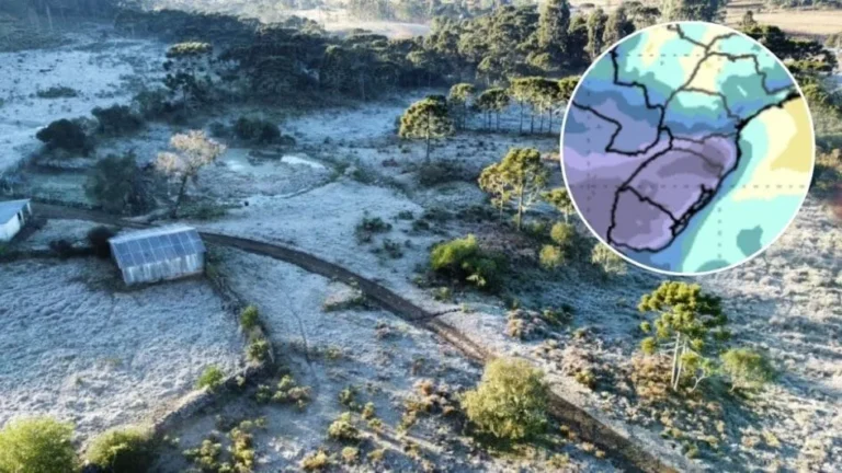 Previsão do Inmet indica declínio de temperatura maior que 5°C em cidades de SC e RS na sexta-feira (3).