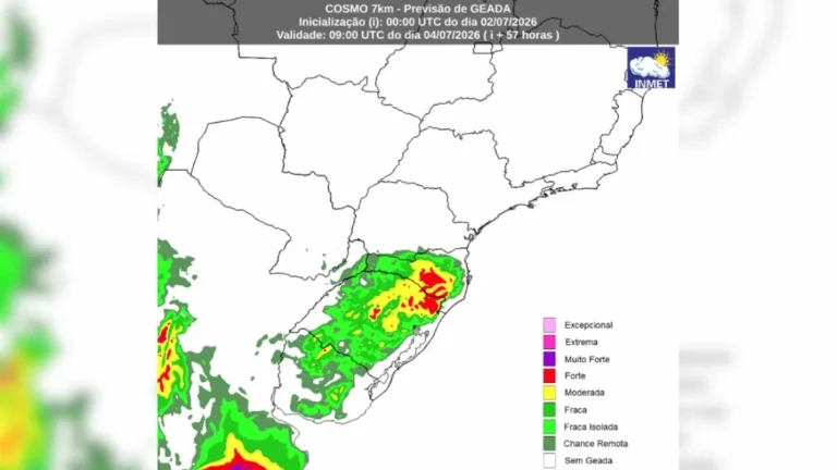 Frio congelante: Alerta do Inmet coloca quase 700 cidades em perigo no Sul do Brasil 5 Frio em SC e no RS 2