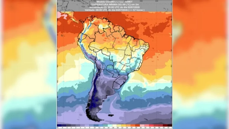 Frio congelante: Alerta do Inmet coloca quase 700 cidades em perigo no Sul do Brasil 4 Frio em SC e no RS 3