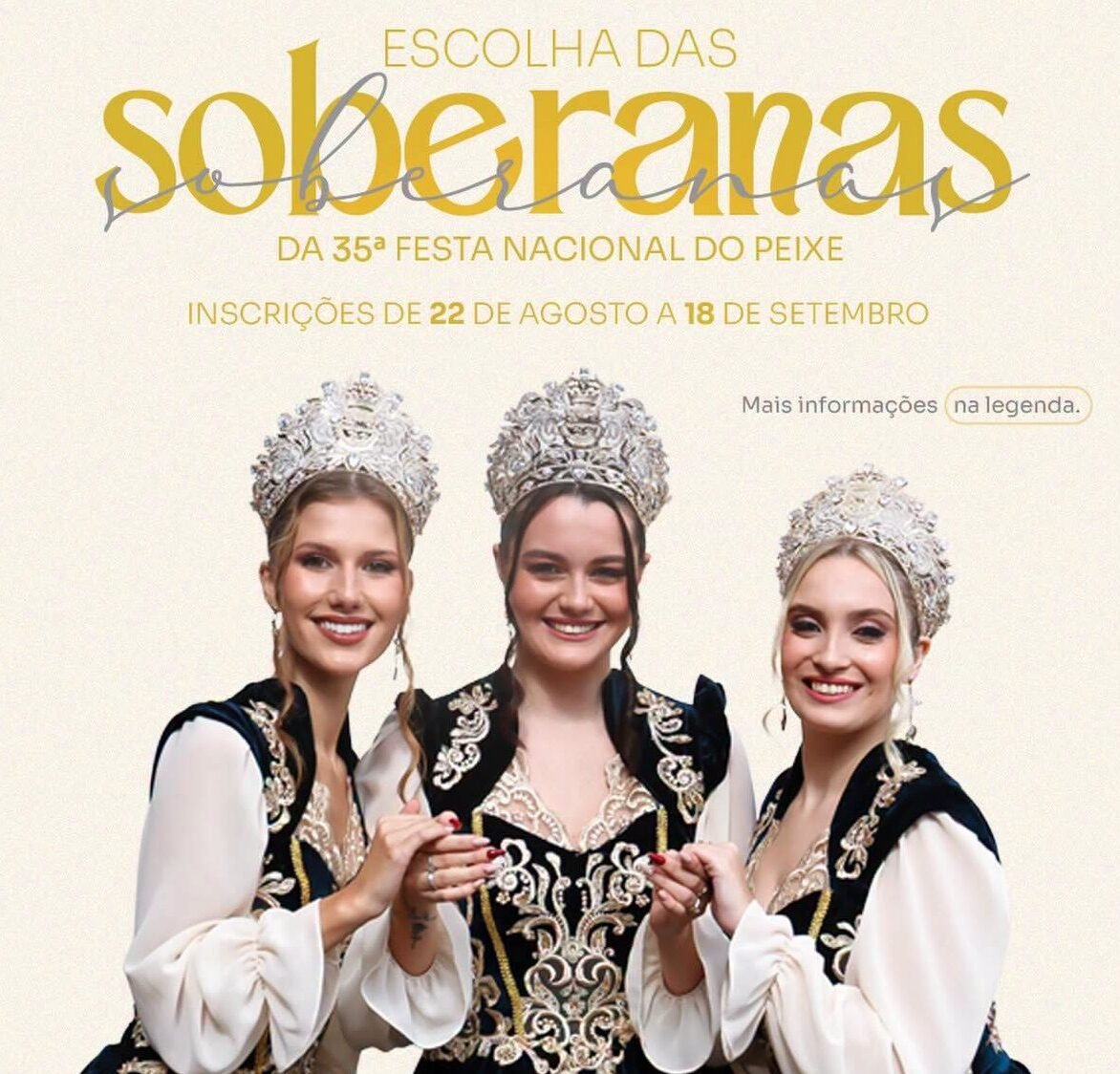 A oportunidade é destinada às interessadas em representar o município e participar de um dos principais momentos da tradicional festa.