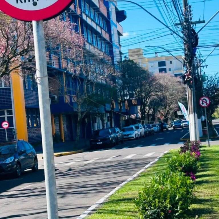 A Avenida Jorge Dariva é uma área comercial de intensa movimentação, com circulação frequente de pedestres.