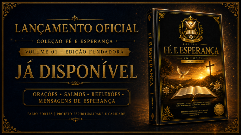 Coleção Fé e Esperança lança Volume 01 com orações, salmos e mensagens de esperança 1 Coleção Fé e Esperança — Volume 01