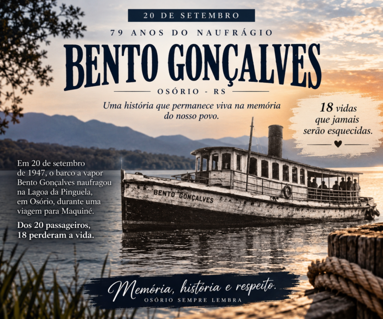 Naufrágio do Bento Gonçalves completa 79 anos em Osório