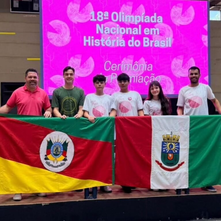Três estudantes da Escola Municipal de Ensino Fundamental Ângelo Gamba, de Osório, conquistaram a medalha de cristal na etapa nacional da Olimpíada Nacional em História do Brasil.