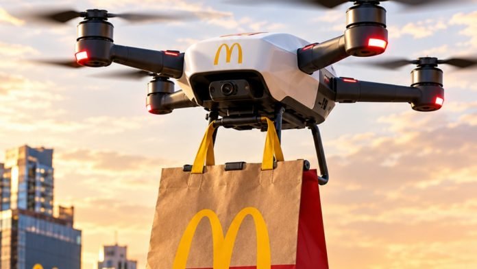 McDonald’s começa a entregar lanches por drones e pedido pode chegar em cerca de 10 minutos