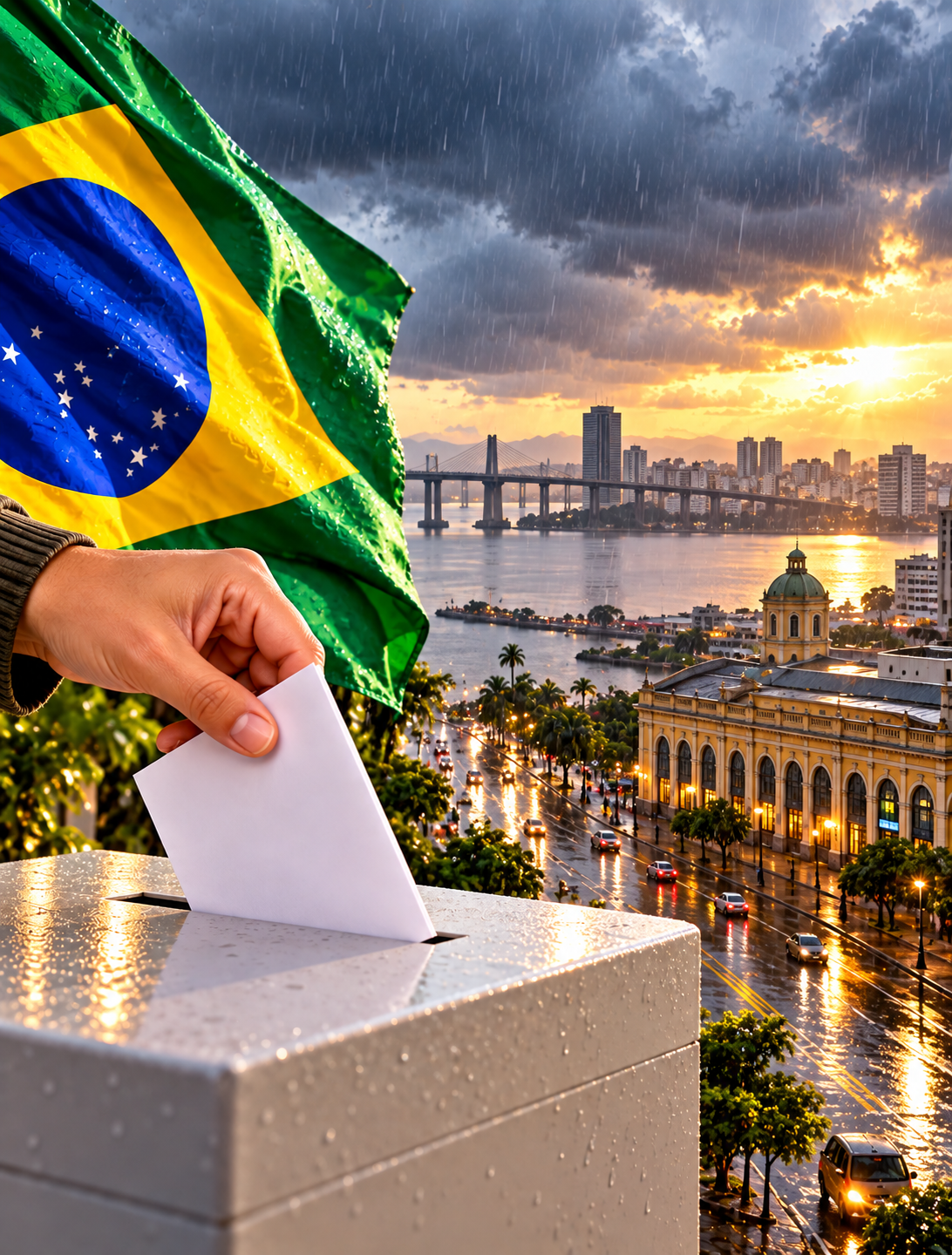 O tempo melhora no decorrer do dia e chega a haver presença de sol em muitas cidades.
