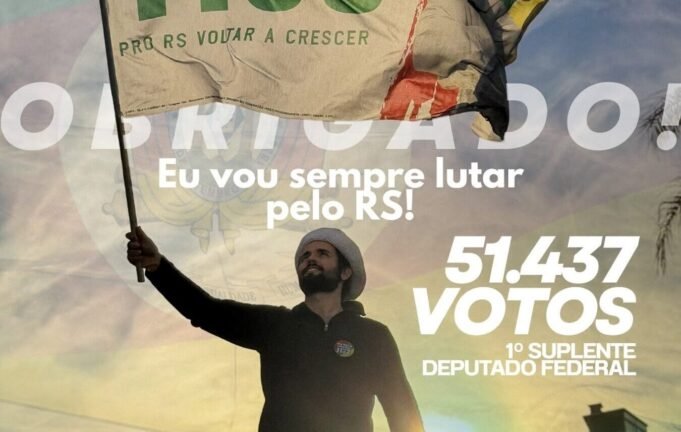 Matteus Amaral encerra disputa eleitoral com 51 mil votos e fica como Suplente no RS
