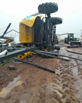 Temporal provoca destruição em propriedades rurais no interior de Alegrete