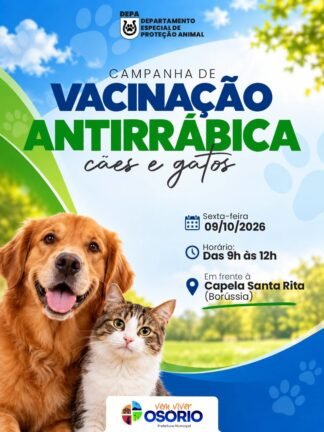 Prefeitura de Osório promove Vacinação Antirrábica para Cães e Gatos na Borússia na Sexta-feira 2 839067795 1392768516301860 7335930929151011250 n