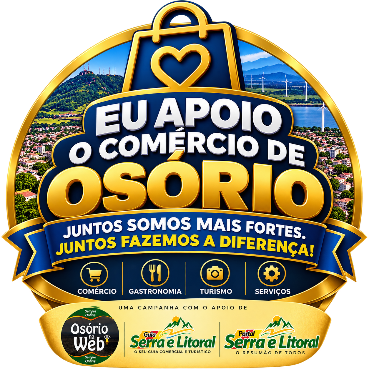 Selo Eu Apoio o Comércio de Osório
