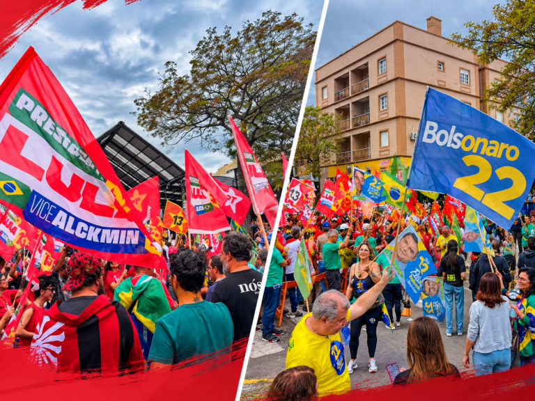 apoiadores de candidatos a presidencia dividem espaco durante feira do produtor em osorio