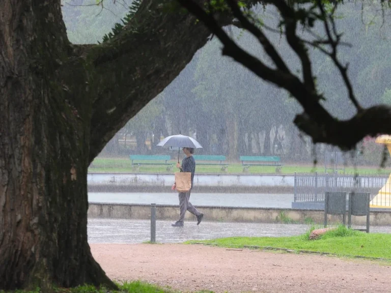 Quinta-feira tem tempo abafado, chuva e risco de temporais no RS 10 Atmosfera aquecida favorece chuva forte, raios, granizo e vendavais isolados em diferentes regiões.