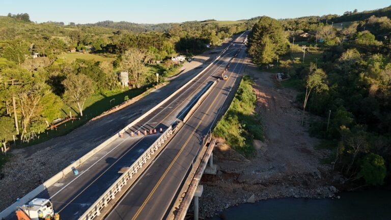 Duplicação da BR-386 avança com nova etapa de obras na ponte sobre o Rio Espraiado