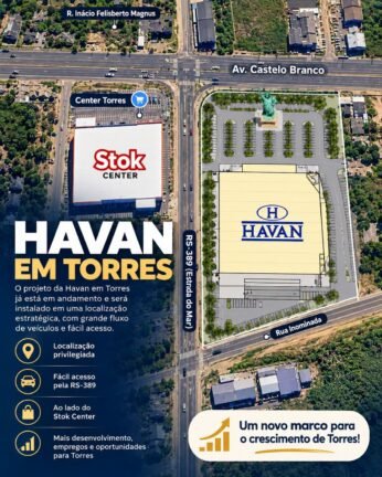HAVAN EM TORRES! Ao lado do Stok Center e próximo à Avenida Castelo Branco 3 havan em torres ao lado do stok center e proximo a avenida castelo branco 1