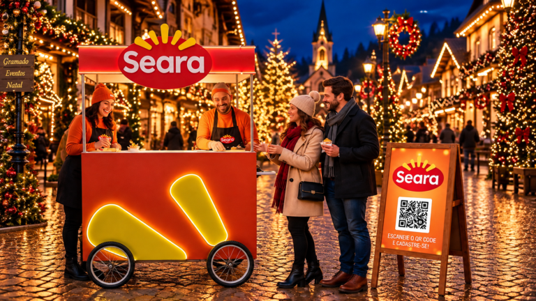 Seara inaugura a Magia do Natal Luz de Gramado com experiências exclusivas e degustação do tradicional Fiesta Seara