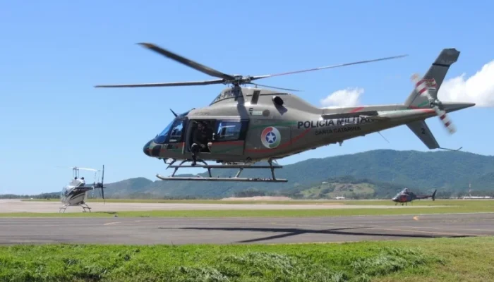 Helicóptero Águia -
Foto: PMSC