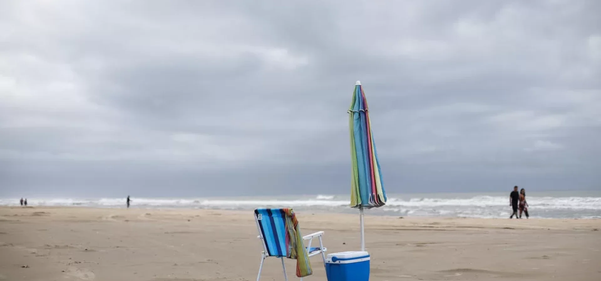 Tempo fechado desencorajou os veranistas, apesar da temperatura agradável.
Anselmo Cunha / Agencia RBS