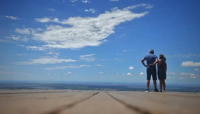 Acesso à rampa de salto para voo livre no Morro da Borússia é aberto ao público.
Lauro Alves / Agencia RBS