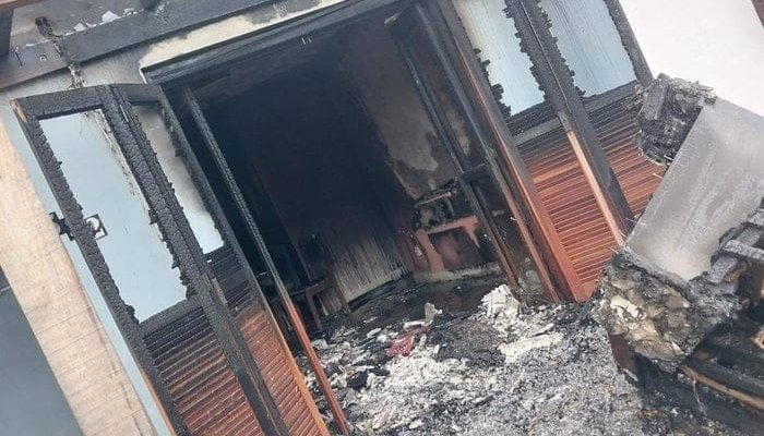 Casa atingida por raio fica em Taquara, no Vale do Paranhana.
Defesa Civil de Taquara / Divulgação
