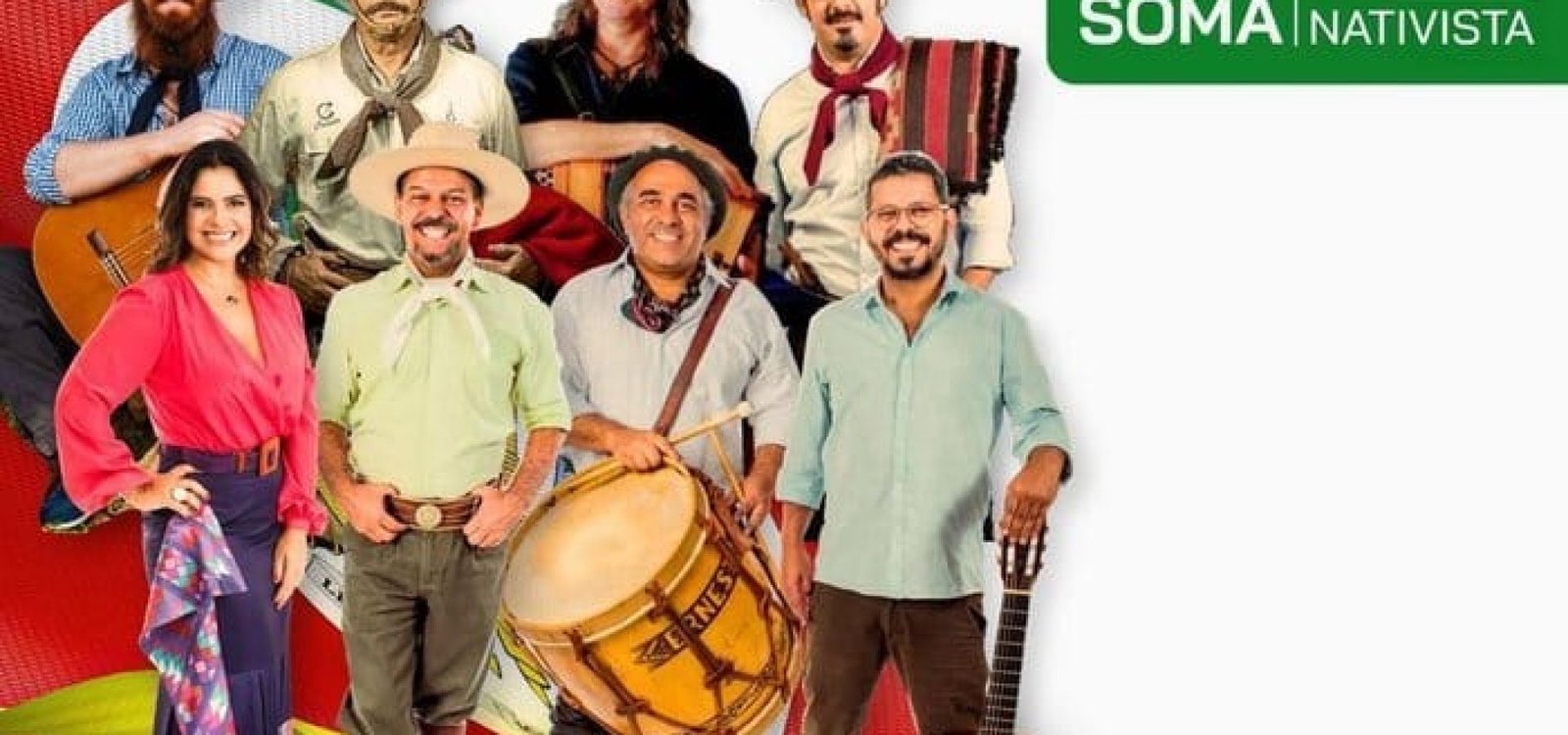 "Live que Soma" contará com timaço nativista na noite desta segunda-feira (3).
Estúdio Soma / Divulgação