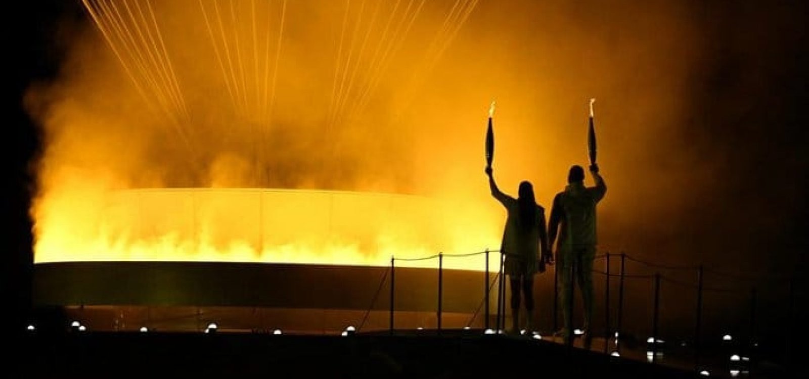 Pira olímpica será extinta no domingo.
MOHD RASFAN / AFP