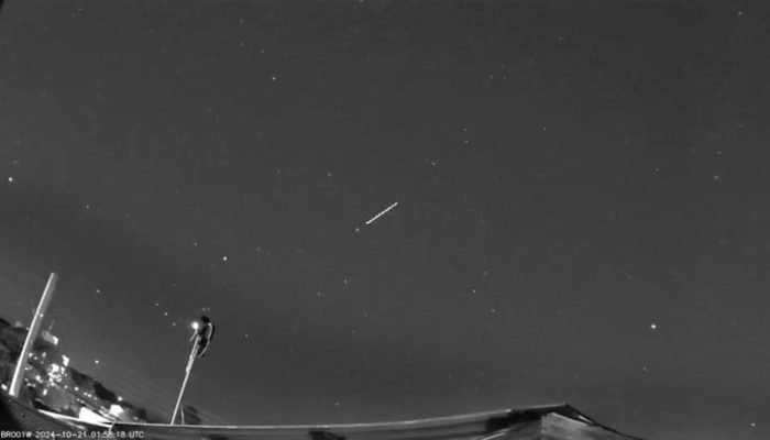 Imagens mostram chuva de quase 70 meteoros Oriônidas.
Observatório Astronômico Araucária. / Reprodução