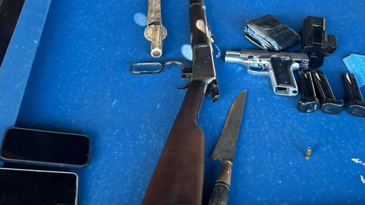 Armas foram apreendidas na casa do suspeito.
Polícia Civil / Divulgação