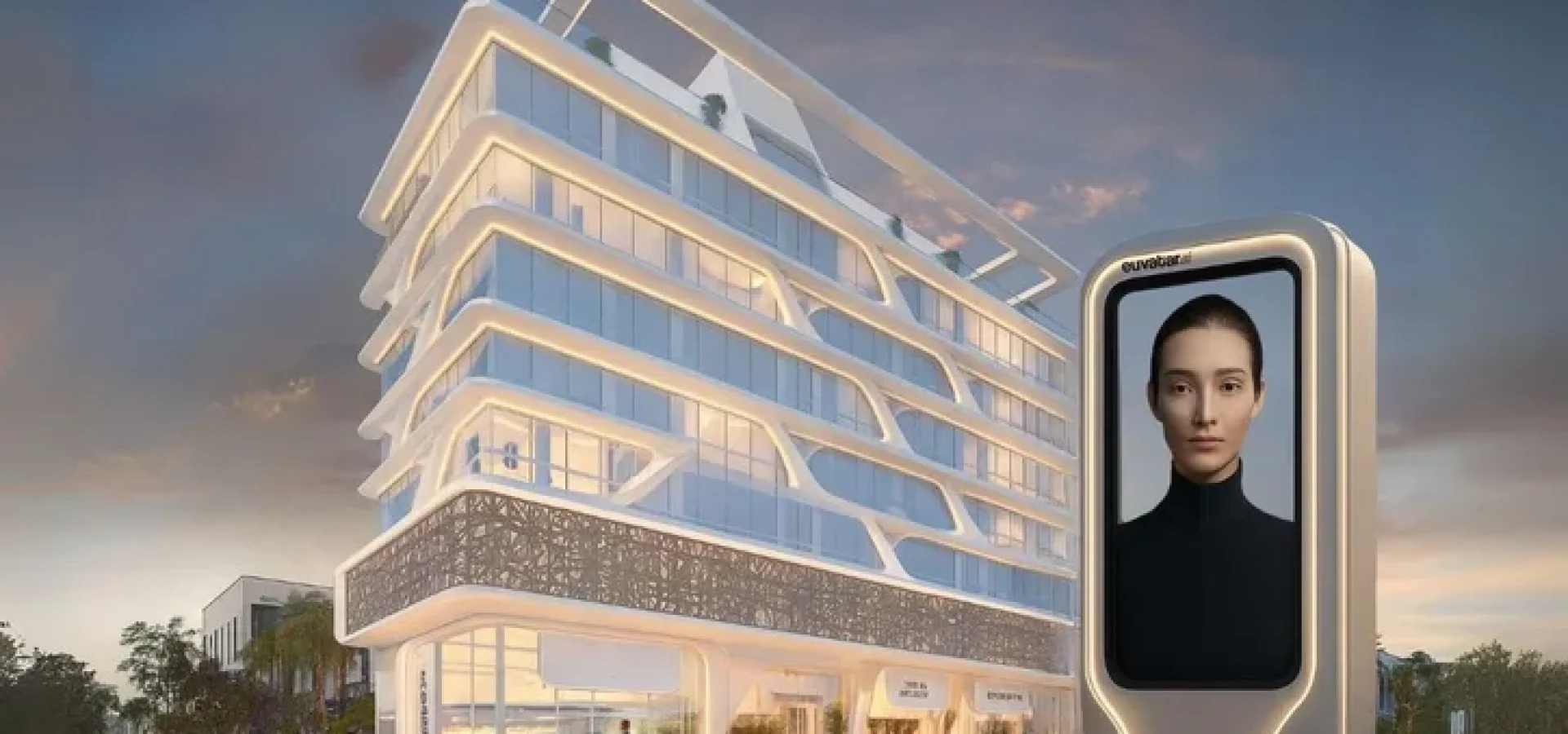 Hóspedes do hotel serão recebidos por um avatar de inteligência artificial.
Salton Empreendimentos / Divulgação