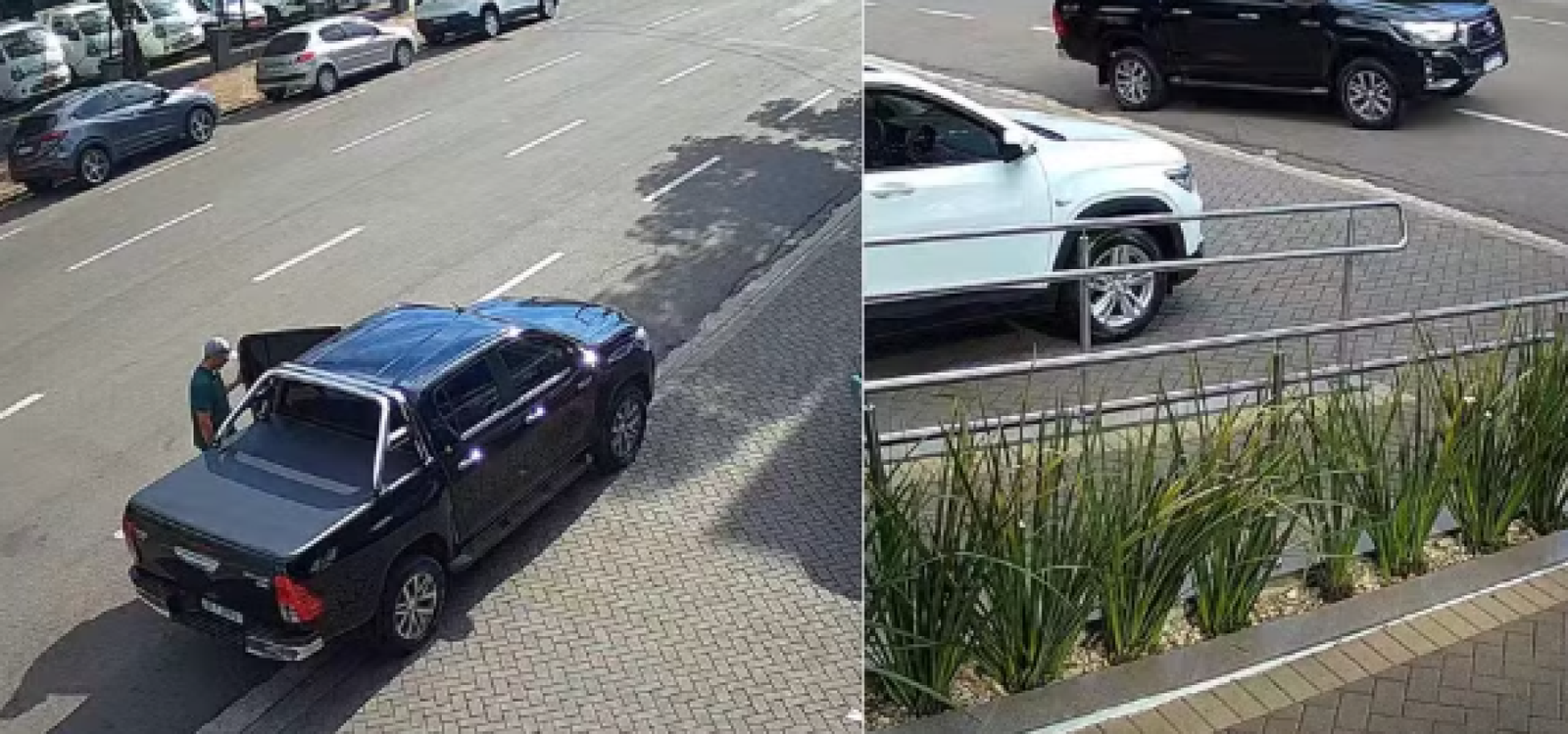 Homem se passa por cliente, faz test-drive em caminhonete e sai de concessionária sem pagar.   — Foto: Reprodução