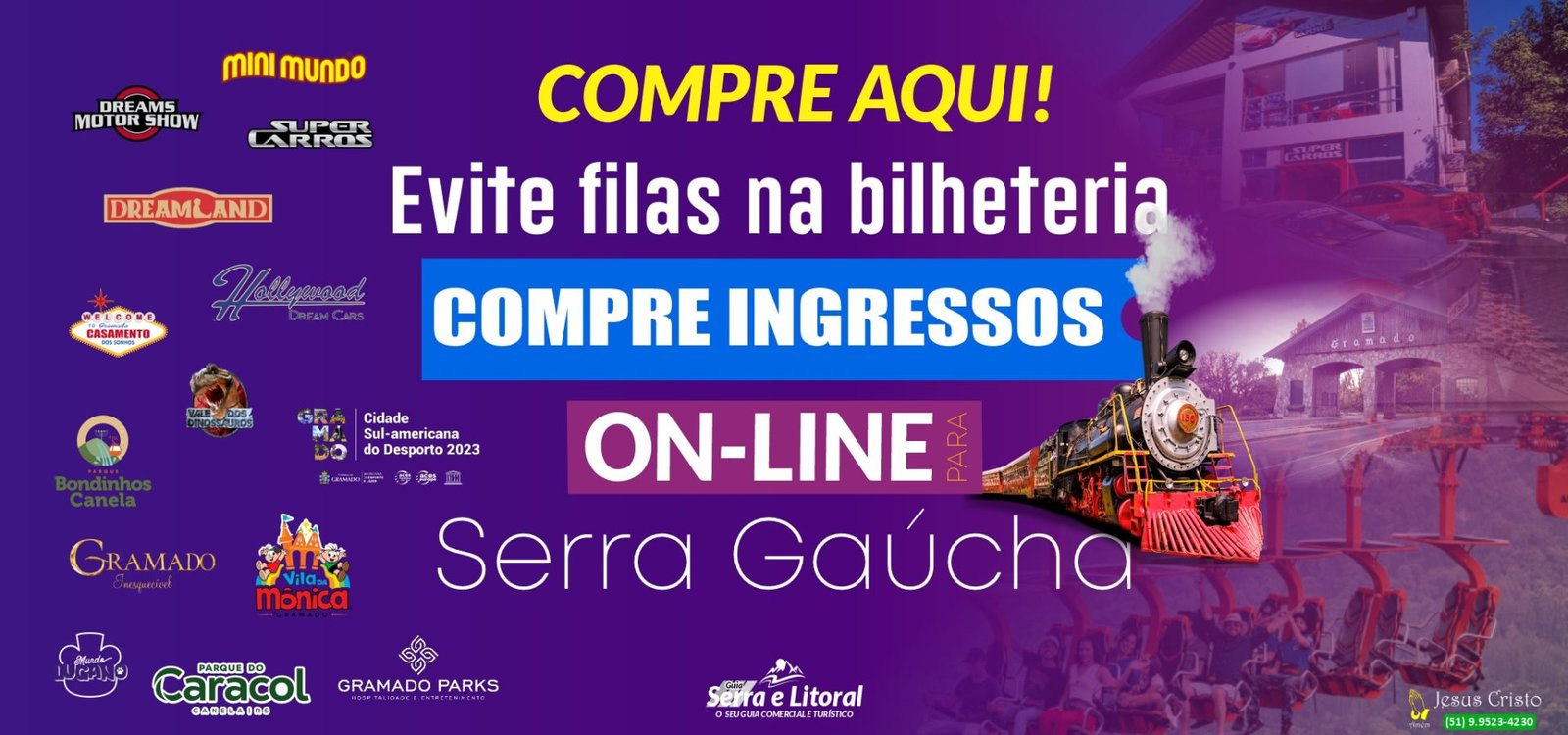 Compre Ingressos para as atrações na Serra Gaúcha aqui, Compre Antes e Evite Filas