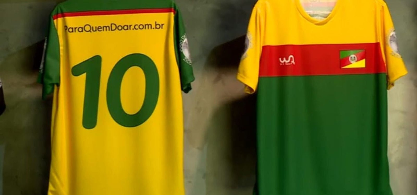 Times "União" e "Esperança" vão usar camisa com as cores da bandeira gaúcha (Foto: Reprodução, TV Globo)