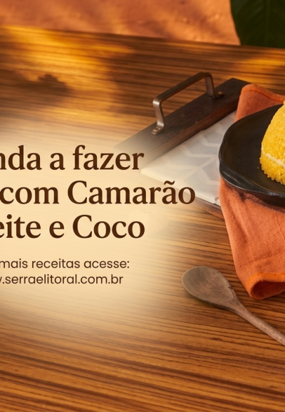Aprenda a fazer Cuscuz com Camarão no Leite e Coco