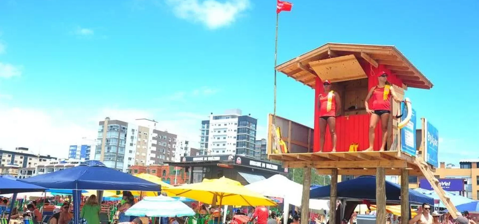 No Centro de Capão da Canoa, a guarita de número 74 foi uma das novas estruturas instaladas no Litoral Norte | Foto: Fabiano do Amaral / CP
