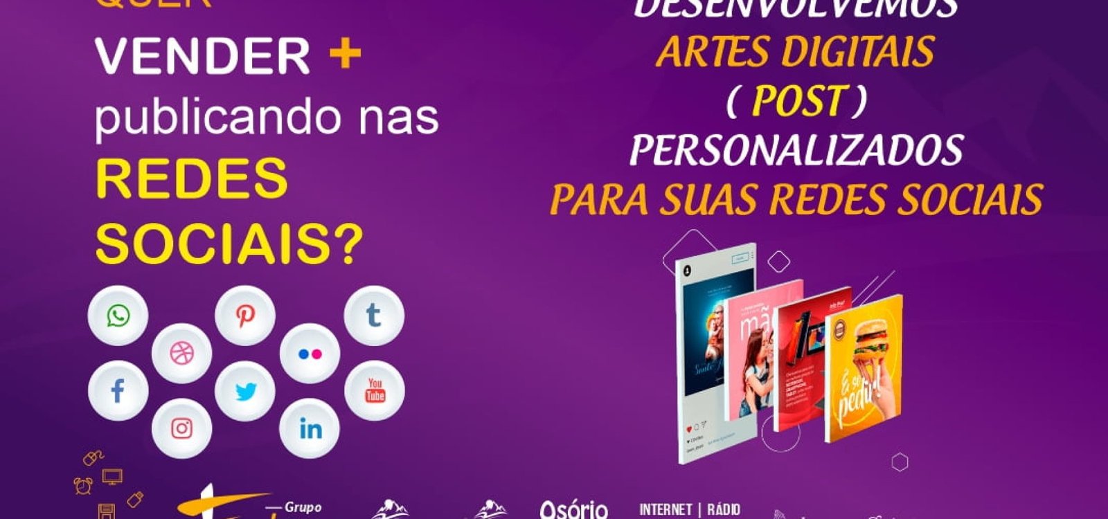 Para fazer um post na maioria das redes sociais, siga estes passos básicos: