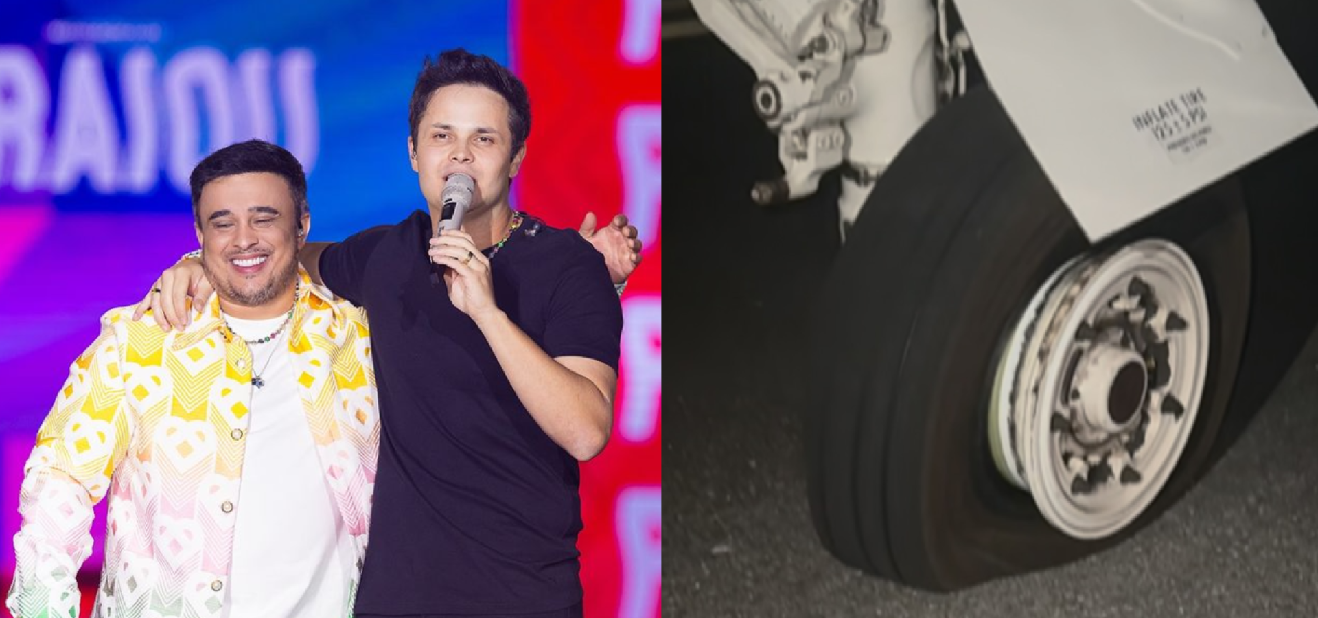 De acordo com o sertanejo, todos os presentes no voo estão bem.
Instagram/Matheus e Kauan/Matheus Aleixo