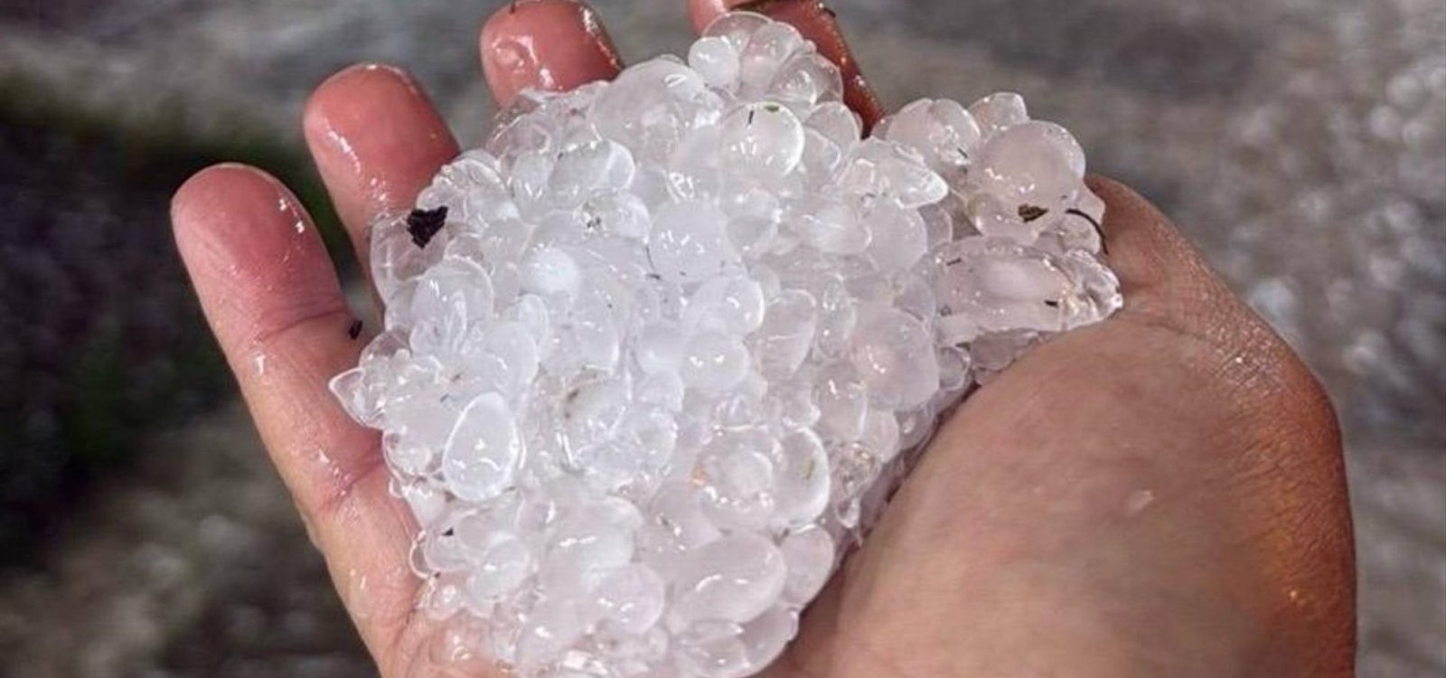 Granizo no final da tarde desta segunda-feira em Livramento. | DANIEL BADRA